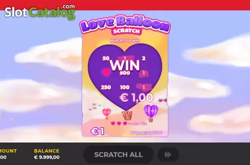 Скрин4. Love Balloon Scratch слот