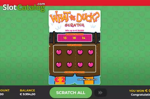 Скрин2. What The Duck? Scratch слот