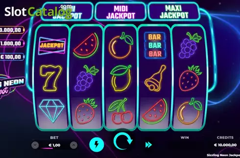 Скрин2. Sizzling Neon Jackpot слот