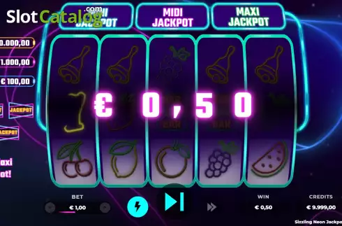 Скрин3. Sizzling Neon Jackpot слот
