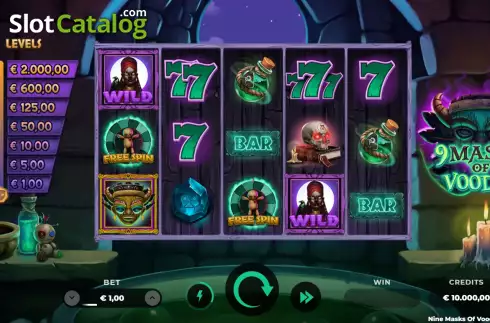 Скрин2. 9 Masks of Voodoo слот