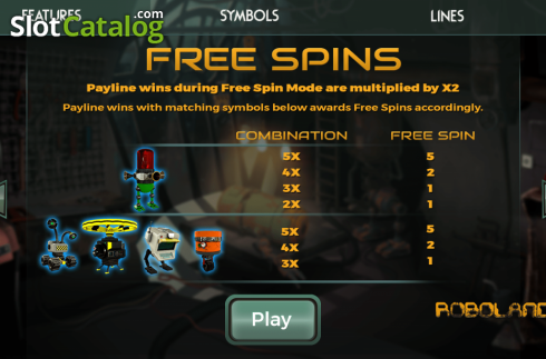 Скрин6. Roboland (Spinmatic) слот