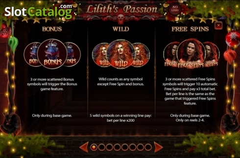 Скрин7. Lilith's Passion Christmas Edition слот