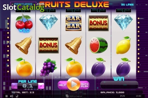 Скрин2. Fruits Deluxe (Spinomenal) слот