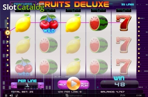 Скрин4. Fruits Deluxe (Spinomenal) слот