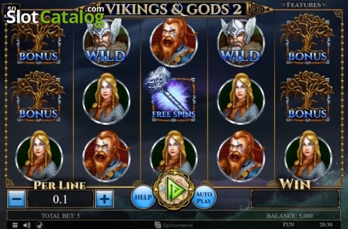 Скрин2. Vikings and Gods 2 слот