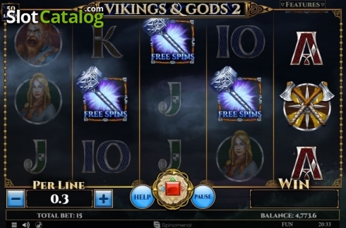 Скрин4. Vikings and Gods 2 слот