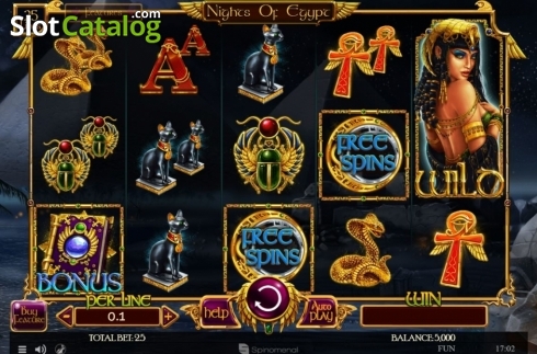 Скрин2. Nights of Egypt слот