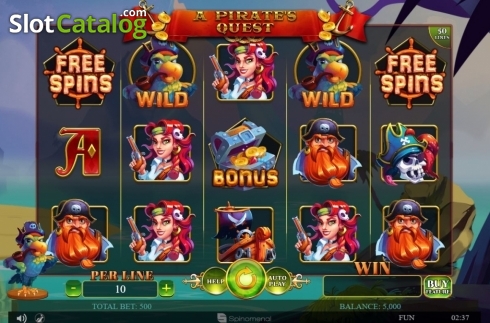 Скрин2. A Pirate's Quest (Spinomenal) слот