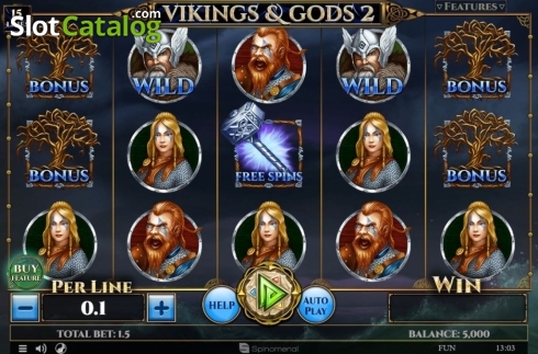 Скрин2. Vikings and Gods 2 15 Lines слот