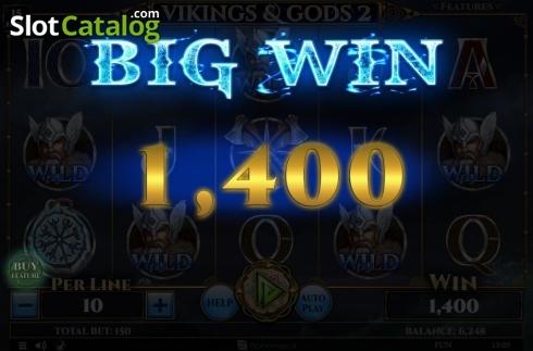 Скрин4. Vikings and Gods 2 15 Lines слот