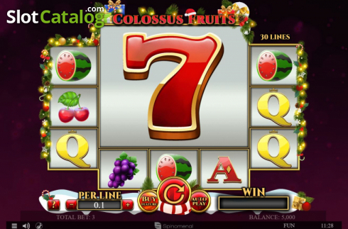 Скрин2. Colossus Fruits Christmas Edition слот