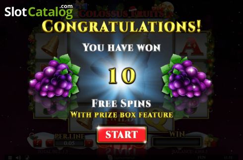 Скрин5. Colossus Fruits Christmas Edition слот