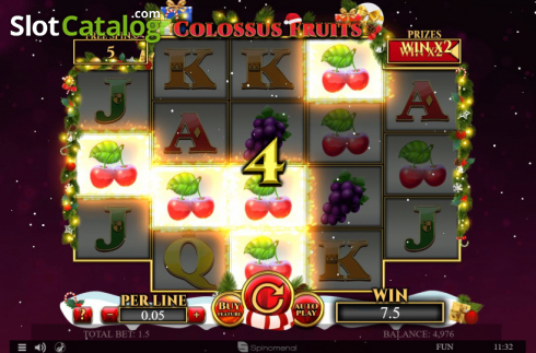 Скрин7. Colossus Fruits Christmas Edition слот