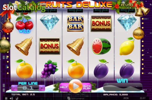 Скрин2. Fruits Deluxe Christmas Edition слот