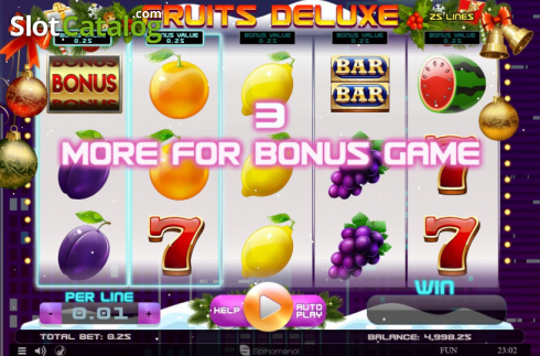 Скрин3. Fruits Deluxe Christmas Edition слот