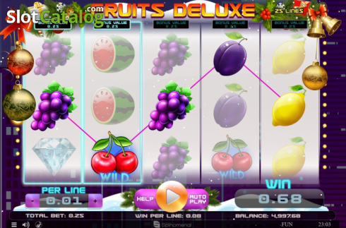 Скрин4. Fruits Deluxe Christmas Edition слот