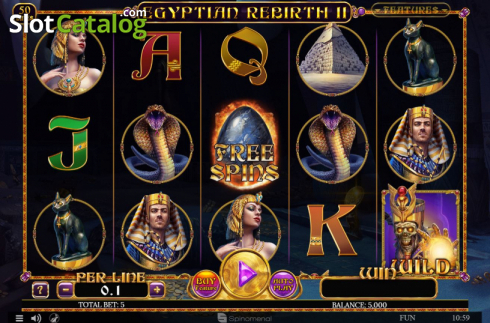 Скрин3. Egyptian Rebirth II слот