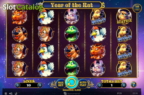 Скрин2. Year of the Rat (Spinomenal) слот