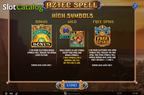 Скрин9. Aztec Spell слот