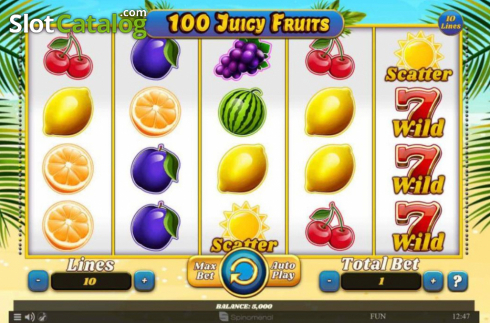 Скрин2. 100 Juicy Fruits слот