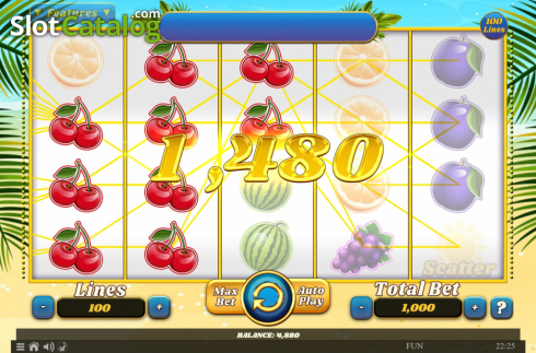 Скрин6. 100 Juicy Fruits слот