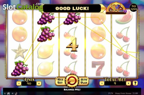 Скрин3. Penny Fruits Extreme Spin O Wheel слот