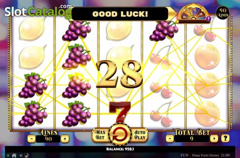 Скрин5. Penny Fruits Extreme Spin O Wheel слот