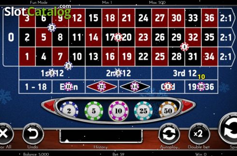Скрин3. European Roulette Christmas Edition слот