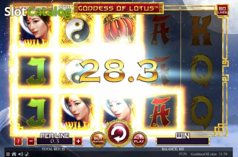 Скрин4. Goddess Of Lotus слот