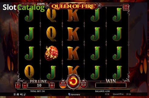 Скрин2. Queen Of Fire слот