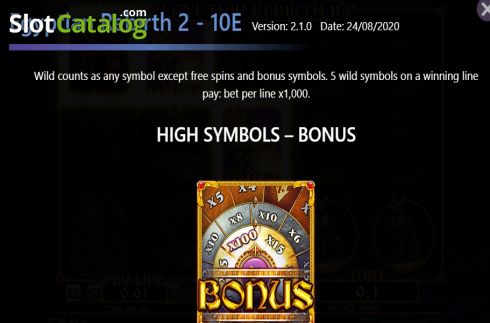 Скрин7. Egyptian Rebirth II 10 Lines слот
