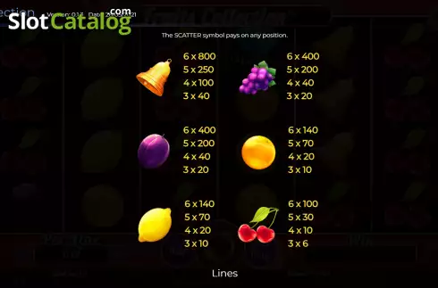 Скрин6. Fruits Collection 10 Lines слот