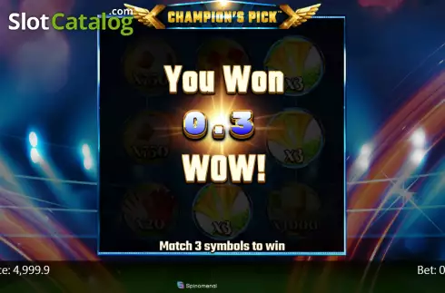 Скрин3. Champions Pick слот