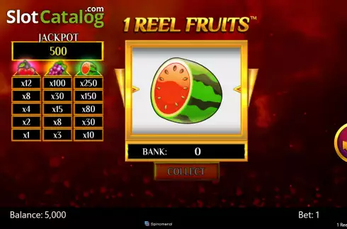 Скрин2. 1 Reel Fruits слот