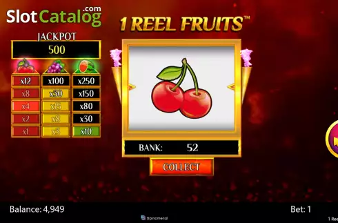Скрин6. 1 Reel Fruits слот