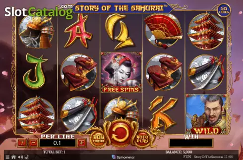 Скрин2. Story Of The Samurai 10 Lines слот