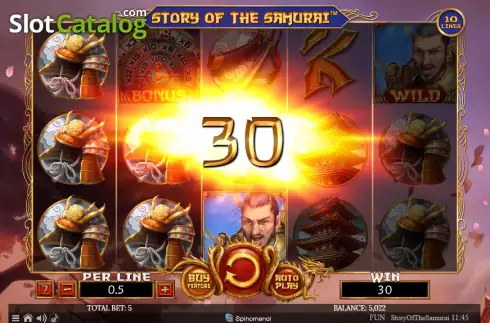 Скрин3. Story Of The Samurai 10 Lines слот