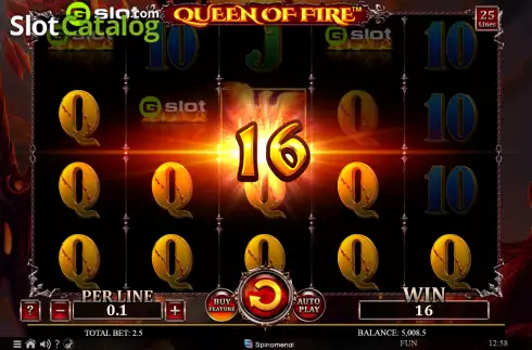 Скрин3. Gslot Queen of Fire слот