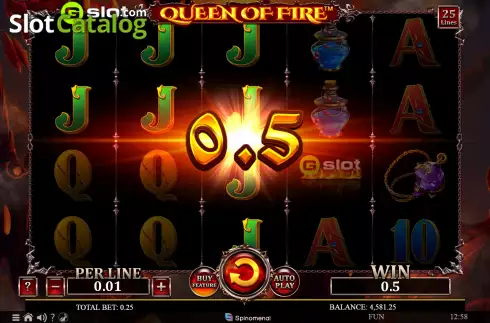 Скрин4. Gslot Queen of Fire слот