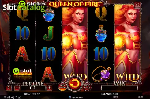 Скрин2. Gslot Queen of Fire слот