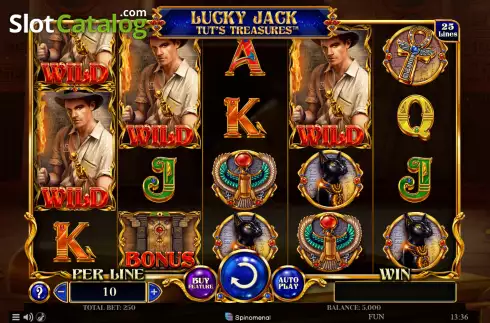 Скрин2. Lucky Jack Tut's Treasure слот