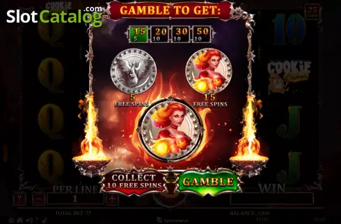 Скрин6. Cookie Casino Queen of Fire слот