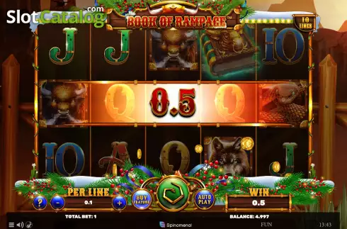 Скрин4. Book of Rampage Christmas Edition слот