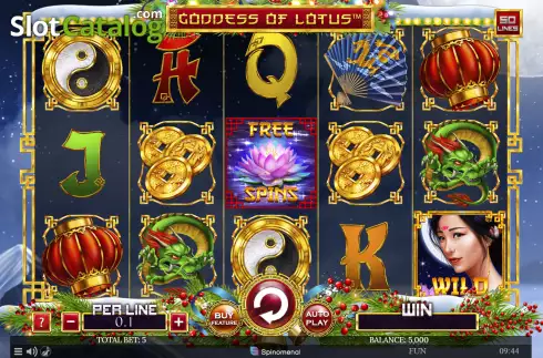 Скрин2. Goddess of Lotus Christmas Edition слот