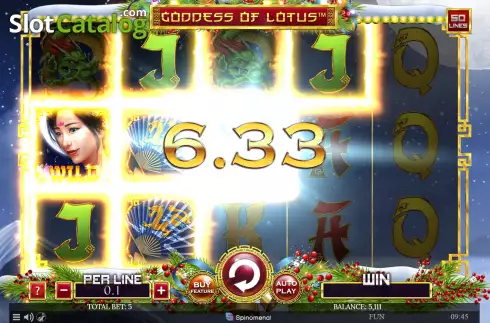 Скрин4. Goddess of Lotus Christmas Edition слот