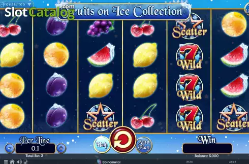 Скрин2. Fruits On Ice Collection 20 Lines слот
