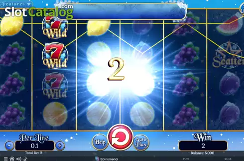 Скрин3. Fruits On Ice Collection 20 Lines слот