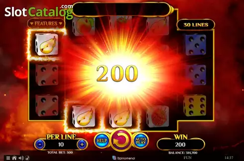 Скрин3. Wildfire Fruits Dice слот