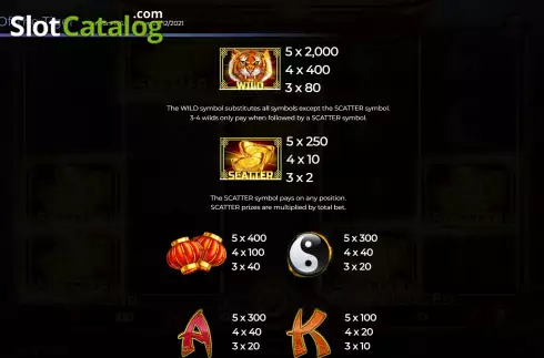 Скрин7. Year of the Tiger (Spinomenal) слот